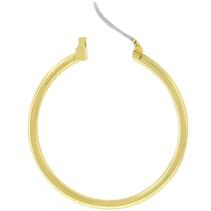 Leverback Classic Small Hoop Earrings for Women - 32.5 (mm) X 30.2 (mm) X 2 (mm)