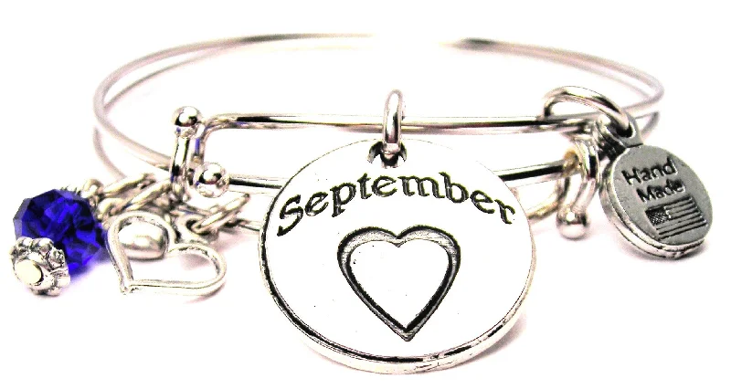 September Circle Expandable Bangle Bracelet Set