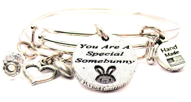 You Are A Special Somebunny Expandable Bangle Bracelet Set