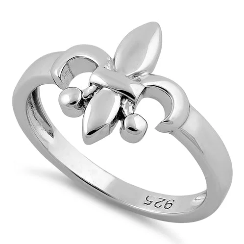 Sterling Silver Classic Fleur de Lis Ring