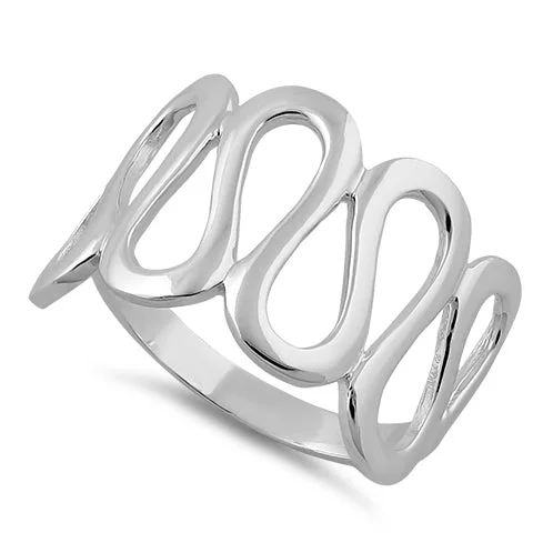 Sterling Silver Wavy Ring