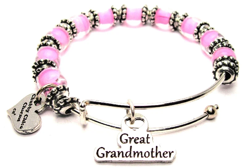 Great Grandmother 9mm Glass Beaded Bracelet