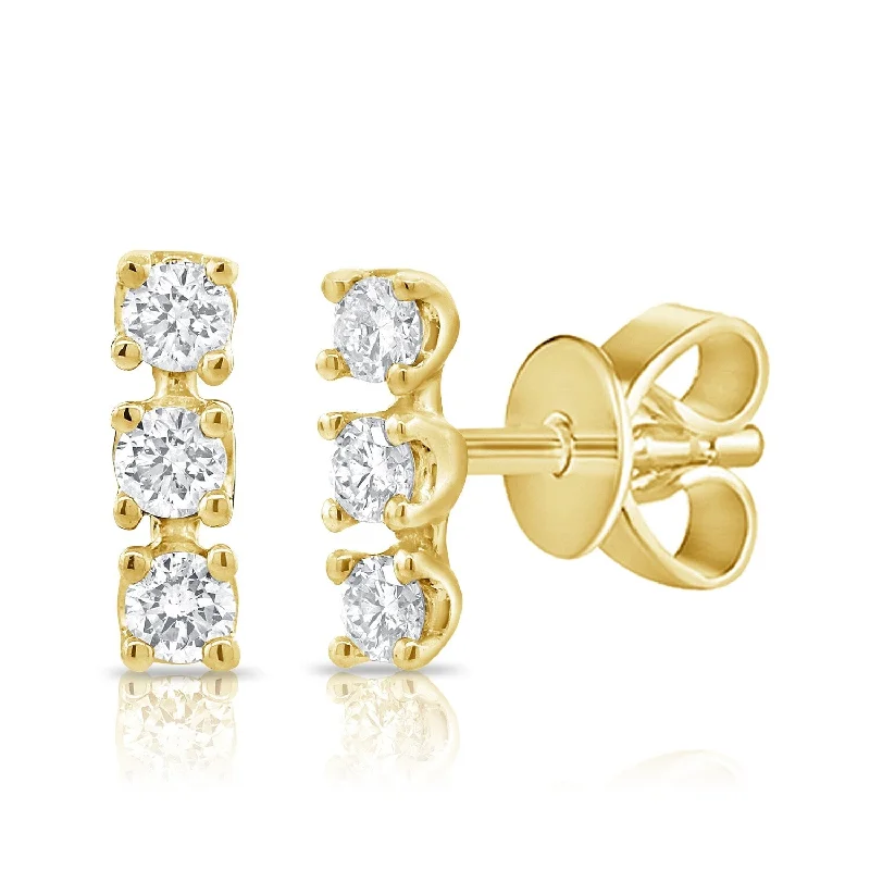 Joelle Diamond Bar Stud Earrings 1/10 ct. t.w. 14K Gold