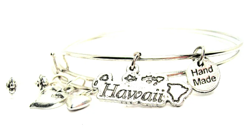 Hawaii Expandable Bangle Bracelet Set