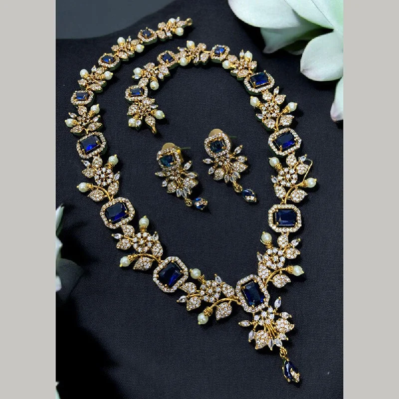 Sona Creation Gold Plated Austrian Stone Necklace Set