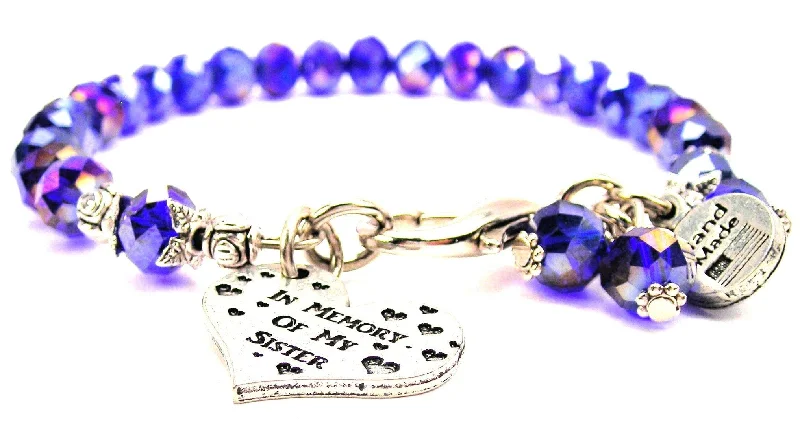 In Loving Memory Of My Sister Splash Of Color Crystal Bracelet